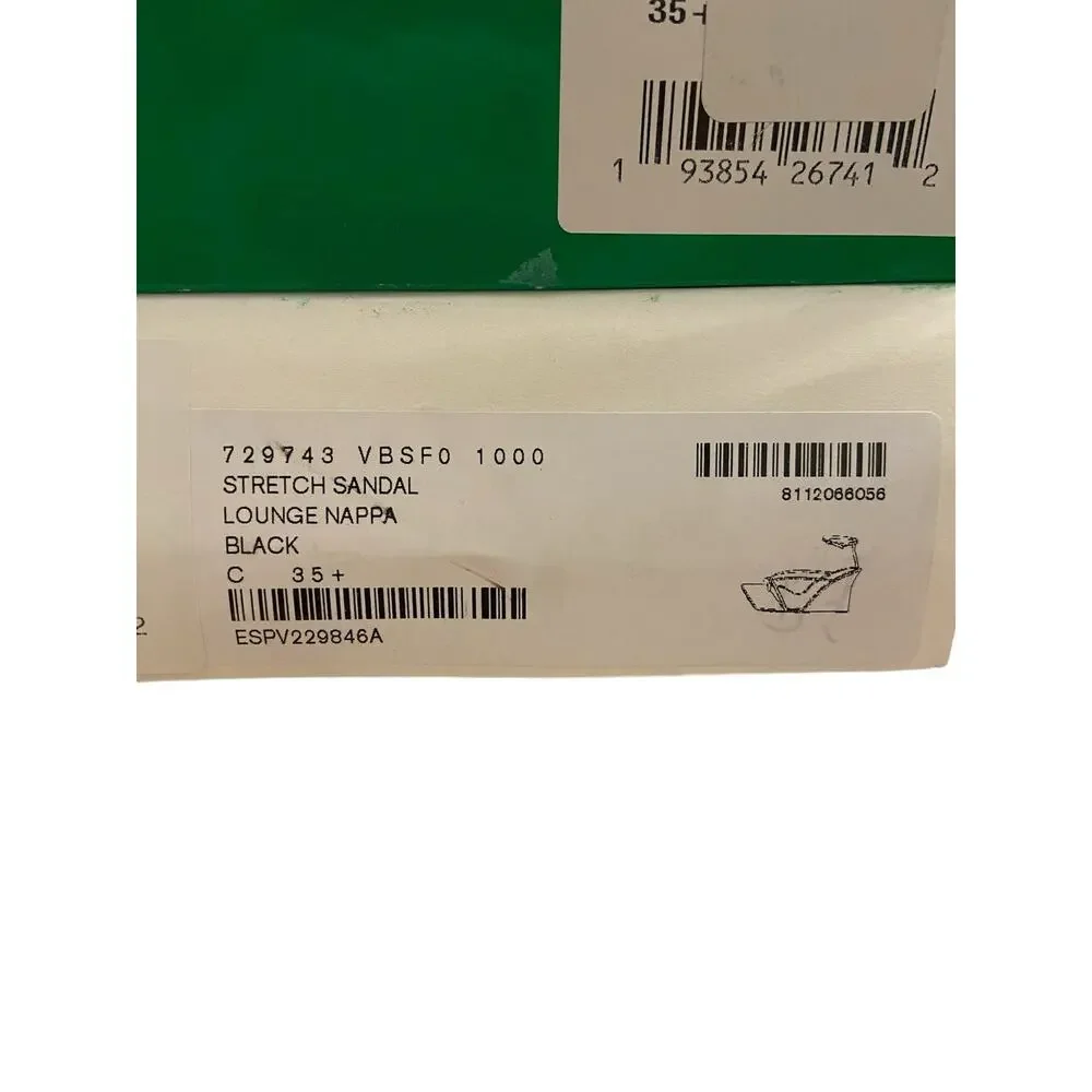 Bottega Veneta Leather Stretch Wedge Sandals Ankle Strap Square Toe 35.5/ US 5.5 - Picture 13 of 14